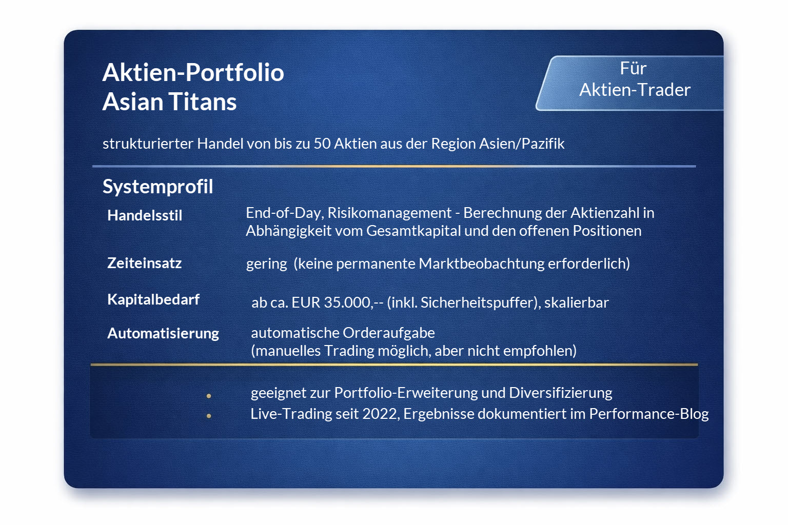 Asian Titans - EOD Handelssystem