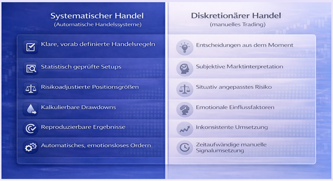Vergleich automatisches Handel diskretionäres Trading