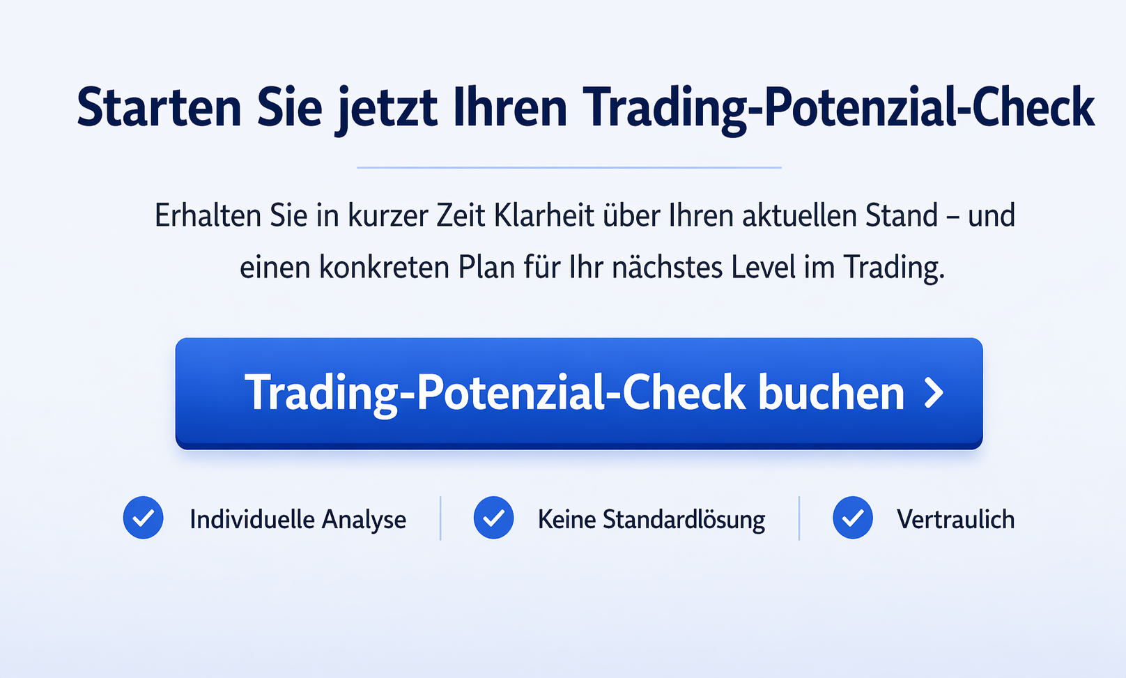 Trading Realitätscheck buchen
