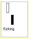 Candlestick Formationen :: Kicking :: Abwaertstrend