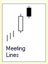Candlestick Formation :: 2 Kerzen :: Meeting Lines :: bearish